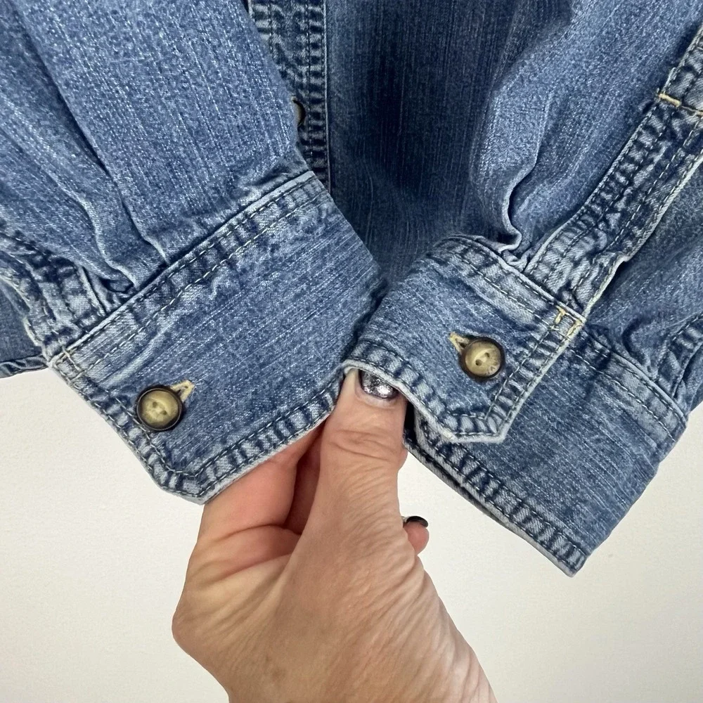 Levi's Denim Western Snap Shirt Button Front Long Sleeve Large